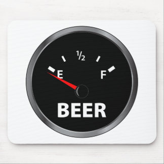 Out of Beer Fuel Gauge Mouse Pad