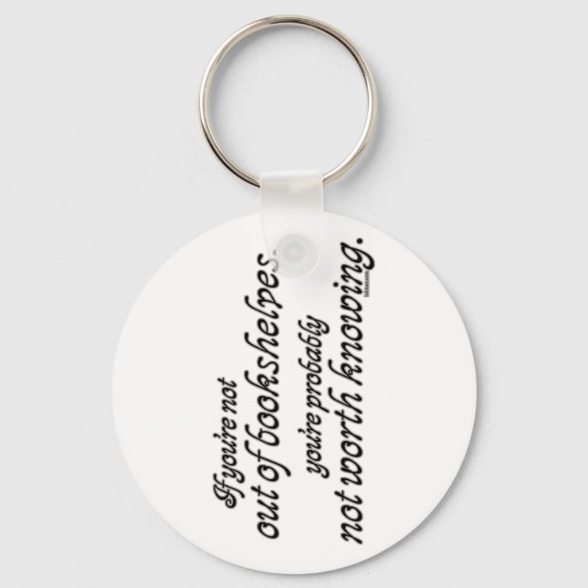 Out of Bookshelves Key Ring (Front)