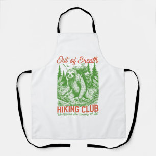 Out of Breath Funny Sloth Hiking Club Apron