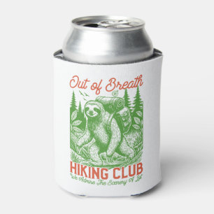 Out of Breath Funny Sloth Hiking Club Can Cooler