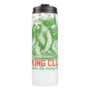 Out of Breath Funny Sloth Hiking Club Thermal Tumbler