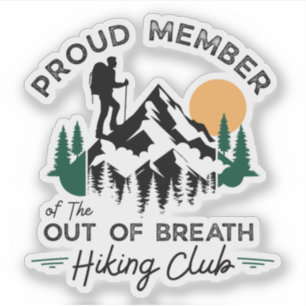 Out Of Breath Hiking Club Vintage Mountain