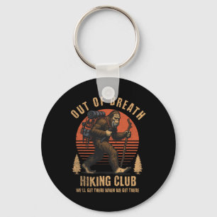 Out Of Breath Hiking Society Club Funny Outdoor Wa Key Ring
