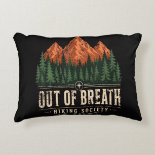 Out Of Breath Hiking Society Decorative Cushion