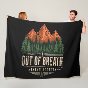 Out Of Breath Hiking Society Fleece Blanket