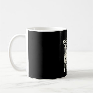 Out of breath hiking society funny racoon hiker coffee mug