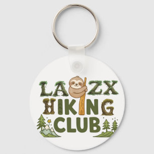 Out Of Breath Hiking Society Funny Sloth Hiker Key Ring