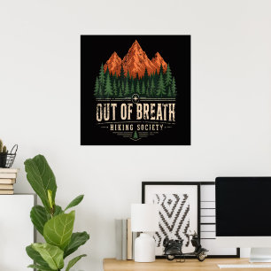 Out Of Breath Hiking Society Poster