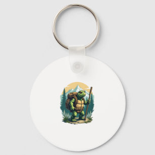 Out Of Breath Hiking Society Turtle T-Shirt Key Ring