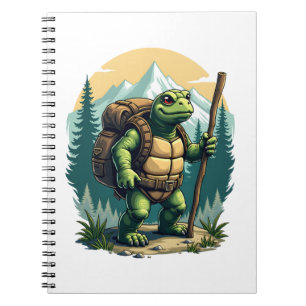 Out Of Breath Hiking Society Turtle T-Shirt Notebook