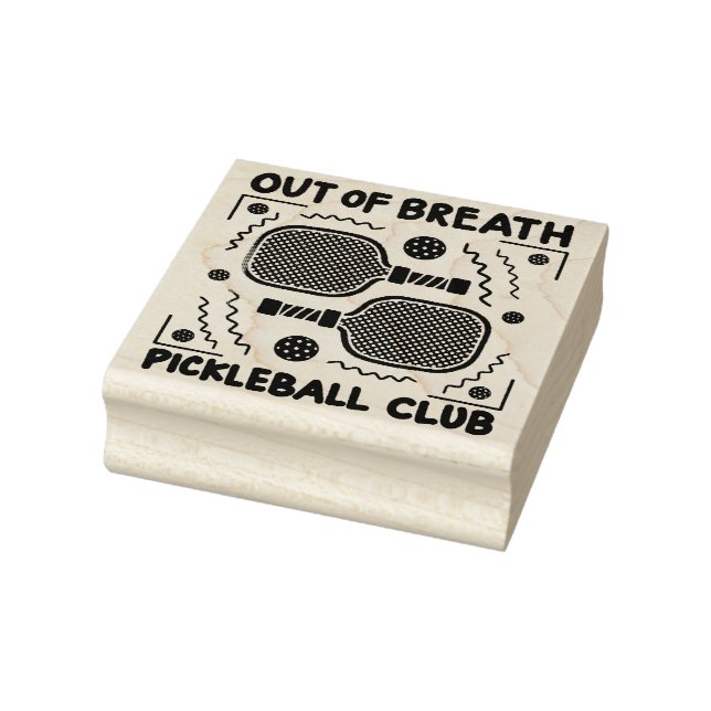 Out of Breath Pickleball Club Rubber Stamp (Stamp)
