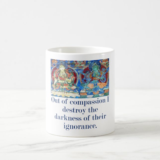 Out Of Compassion I Destroy The Darkness - Compass Coffee Mug (Center)