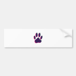 Out of Focus Dog Paw Print Bumper Sticker