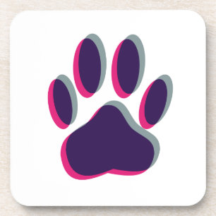 Out of Focus Dog Paw Print Coaster