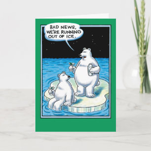 Out Of Ice Funny Card