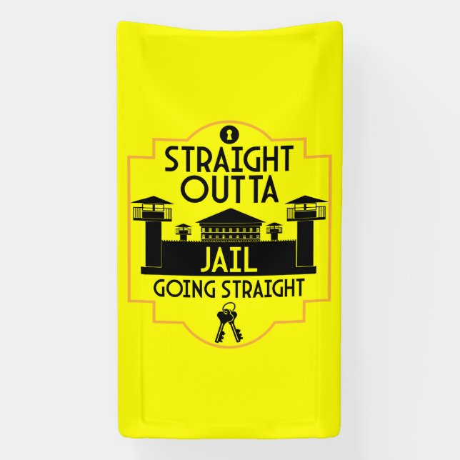 Out Of Jail Prison Release Gift Banner (Vertical)