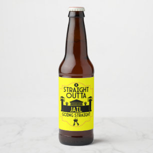 Out Of Jail Prison Release Gift Beer Bottle Label