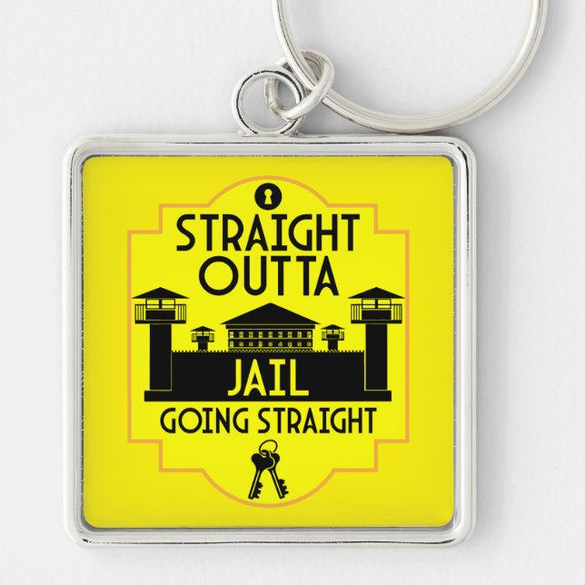 Out Of Jail Prison Release Gift  Key Ring (Front)