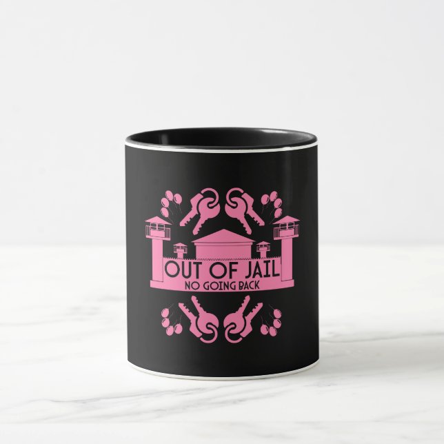 Out Of Jail Prison Release Gift Mug (Center)