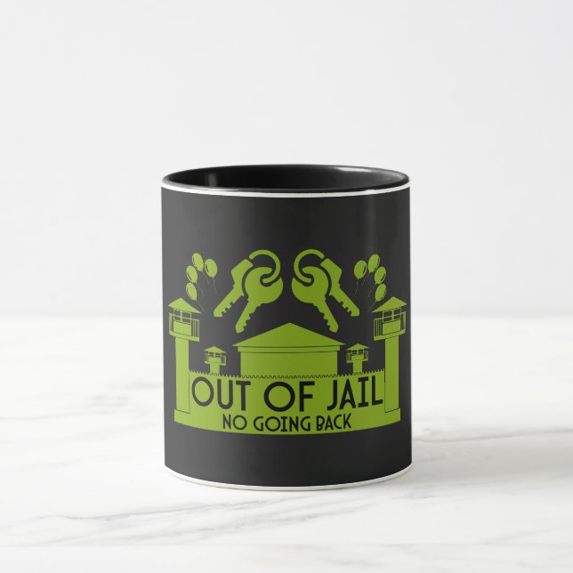 Out Of Jail Prison Release Gift Mug (Center)