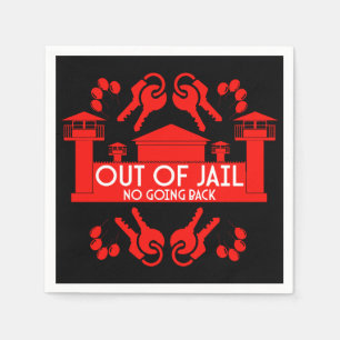 Out Of Jail Prison Release Gift Napkin