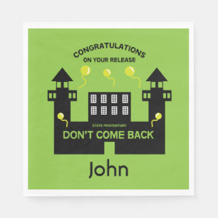 Out Of Jail Prison Release Gift Napkin