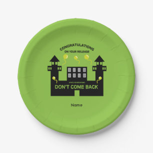 Out Of Jail Prison Release Gift Paper Plate