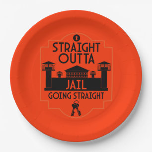 Out Of Jail Prison Release Gift  Paper Plate
