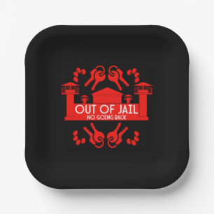 Out Of Jail Prison Release Gift Paper Plate