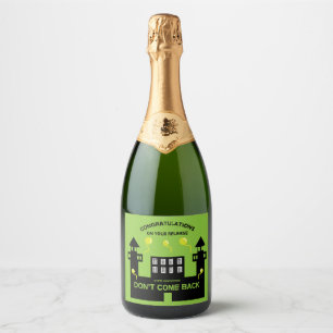 Out Of Jail Prison Release Gift Sparkling Wine Label