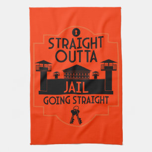 Out Of Jail Prison Release Gift Tea Towel