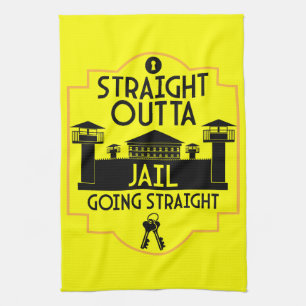 Out Of Jail Prison Release Gift Tea Towel