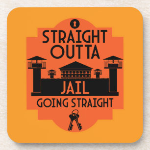 Out Of Jail Prison Release Gift Two-Tone Coffee Mu Coaster