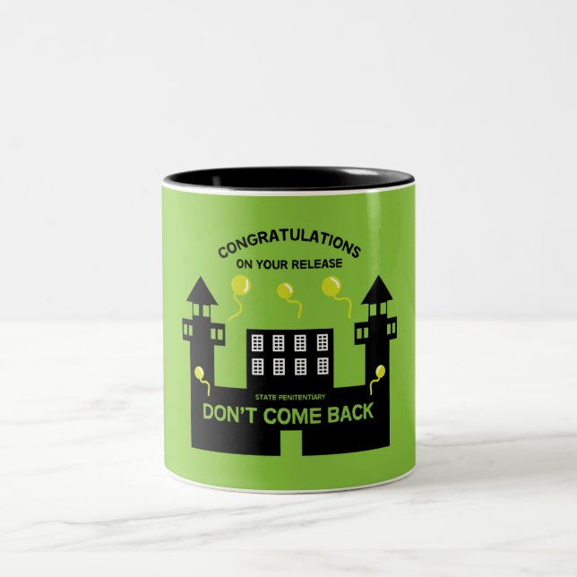 Out Of Jail Prison Release Gift Two-Tone Coffee Mug (Center)