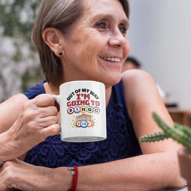 Out of My Way I'm Going to Bingo Two-Tone Coffee Mug (Creator Uploaded)