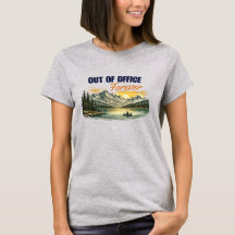 Out of Office Forever Fishing Mountain Design
