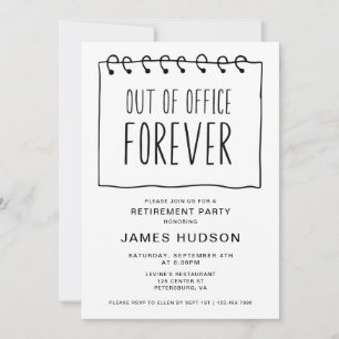Out Of Office Forever Retirement Party Invitation