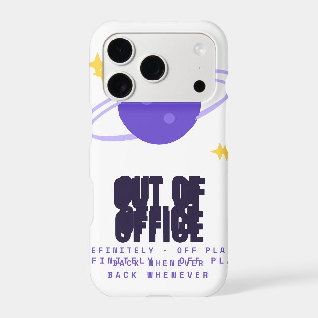 Out of Office Off Planet iPhone 17 Pro Slim Case (Back)