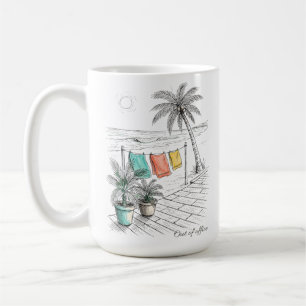 Out Of Office Tropical Beach Vacation Coffee Mug