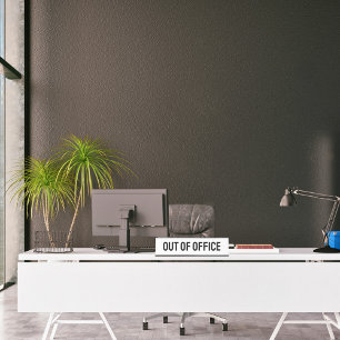 Out Of Office White Desk Name Plate