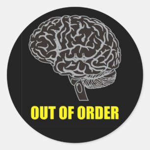 out of order classic round sticker