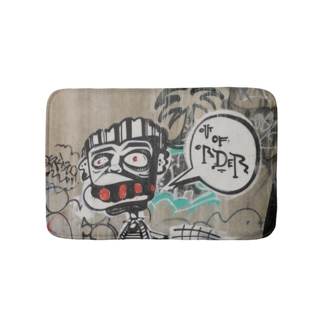 Out Of Order Graffiti Bath Mat (Front)