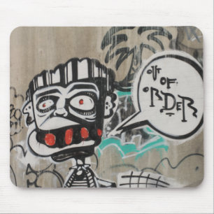 Out Of Order Graffiti Mouse Pad