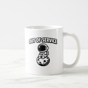 OUT OF SERVICE Astronaut Minimal Design Coffee Mug