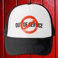 Out Of Service | Trucker Hat with Red Strike