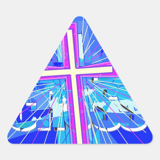 out of the blue... triangle sticker (Front)
