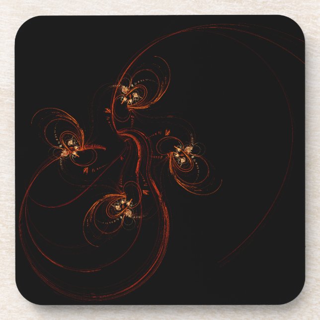 Out of the Dark Abstract Art Cork Coaster (Front)
