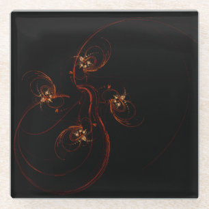 Out of the Dark Abstract Art Glass Coaster