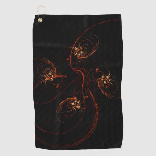 Out of the Dark Abstract Art Golf Towel (Front)