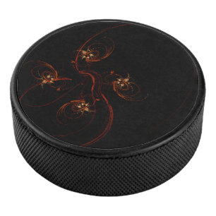 Out of the Dark Abstract Art Hockey Puck